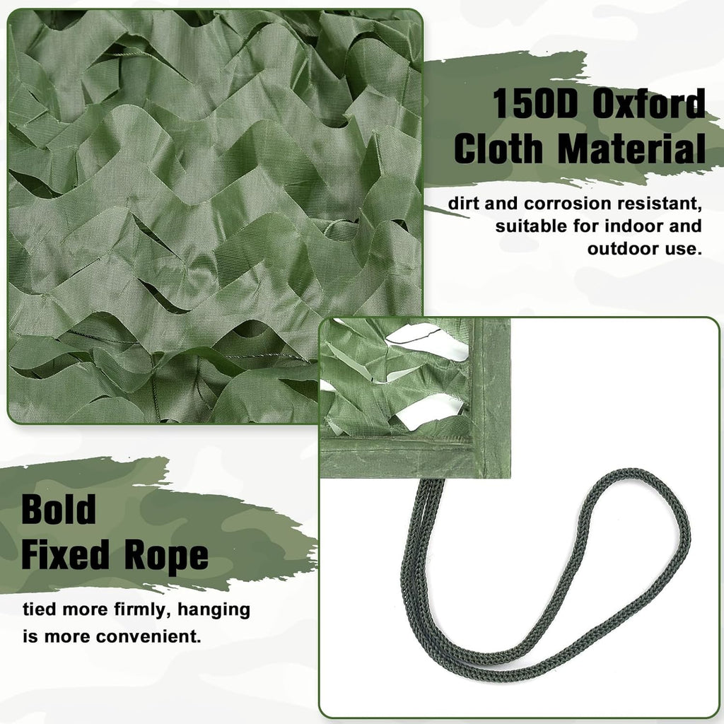 Skiennix Camo Netting - Versatile Camouflage Net for Hunting, Camping, and Decorations | 20x20, 10x20, 10x10 Sizes