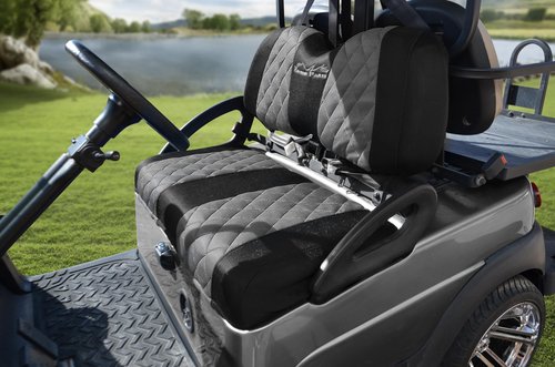 Jaxpare Golf Cart Diamond Seat Covers for Club Car Precedent OEM Standard Front Seat Cushion.Breathable Washable Polyester Mesh Cloth. Renew Your Golf Cart with Lowest Value. (Grey)