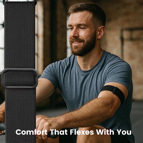 BlikWyt Elastic Bicep Arm/Ankle Strap with Protective Case - Soft Breathable Adjustable Loop, Compatible with WHOOP 5.0 Band
