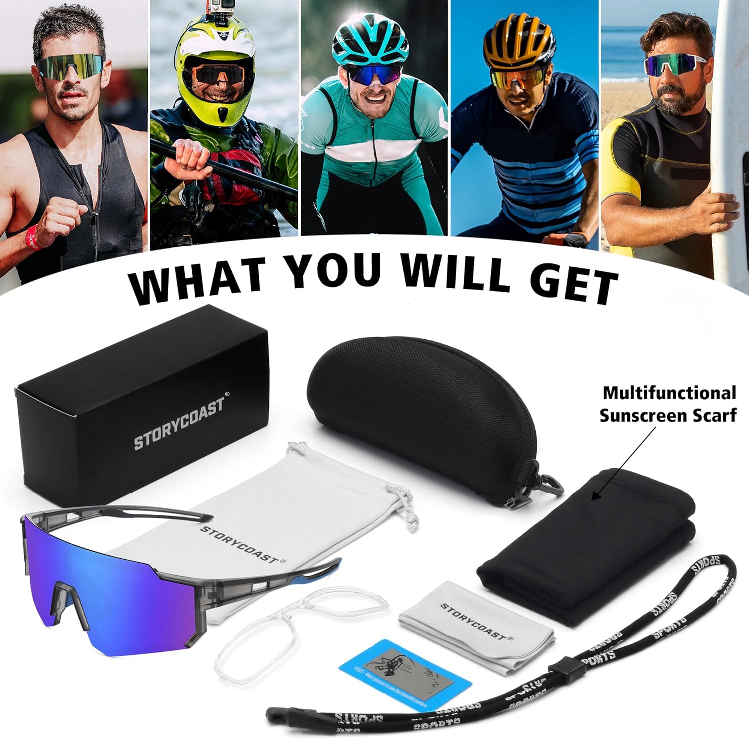 StoryCoast Polarized Sports Sunglasses - UV400 Protection for Men & Women | Ideal for Driving, Fishing & Cycling