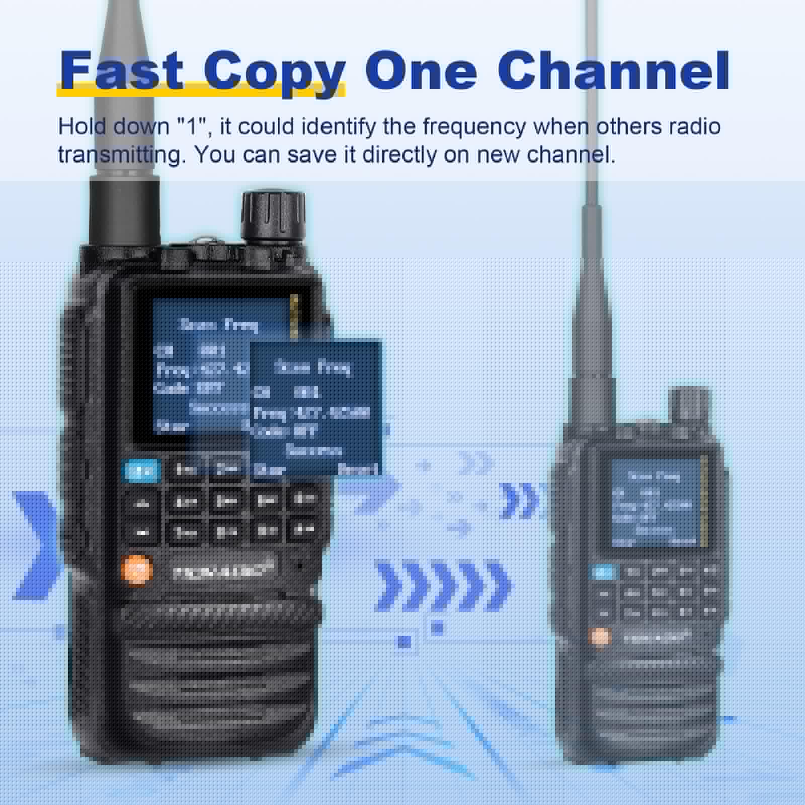 TIDRADIO TD-H3 Ham Radio Handheld(2PCS Batteries), 8-Bands, Wireless &Type C Programming, Frequency Match, Air Band &771 Long Antennas, Walkie Talkie Rechargeable Portable Two Way Radio Full Kit 1Pack