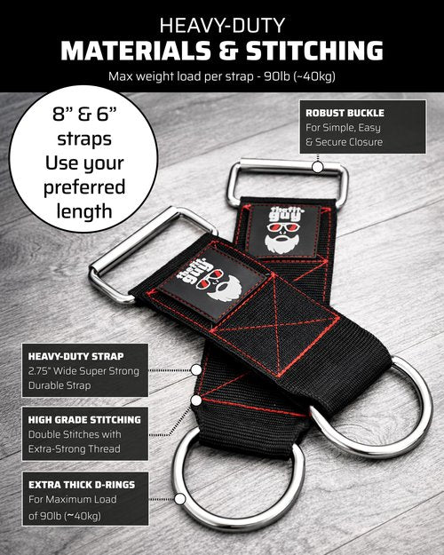 THEFITGUY Ultimate Dip Belt & Dumbbell Straps Bundle – For Loading Plates, Dumbbells & Barbells | Secure Fit, Horizontal Weight, Built for Heavy Dips & Squats