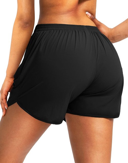 G Gradual Women's Running Shorts - Quick Dry Athletic Gym Shorts with Zipper Pockets | 3" Length