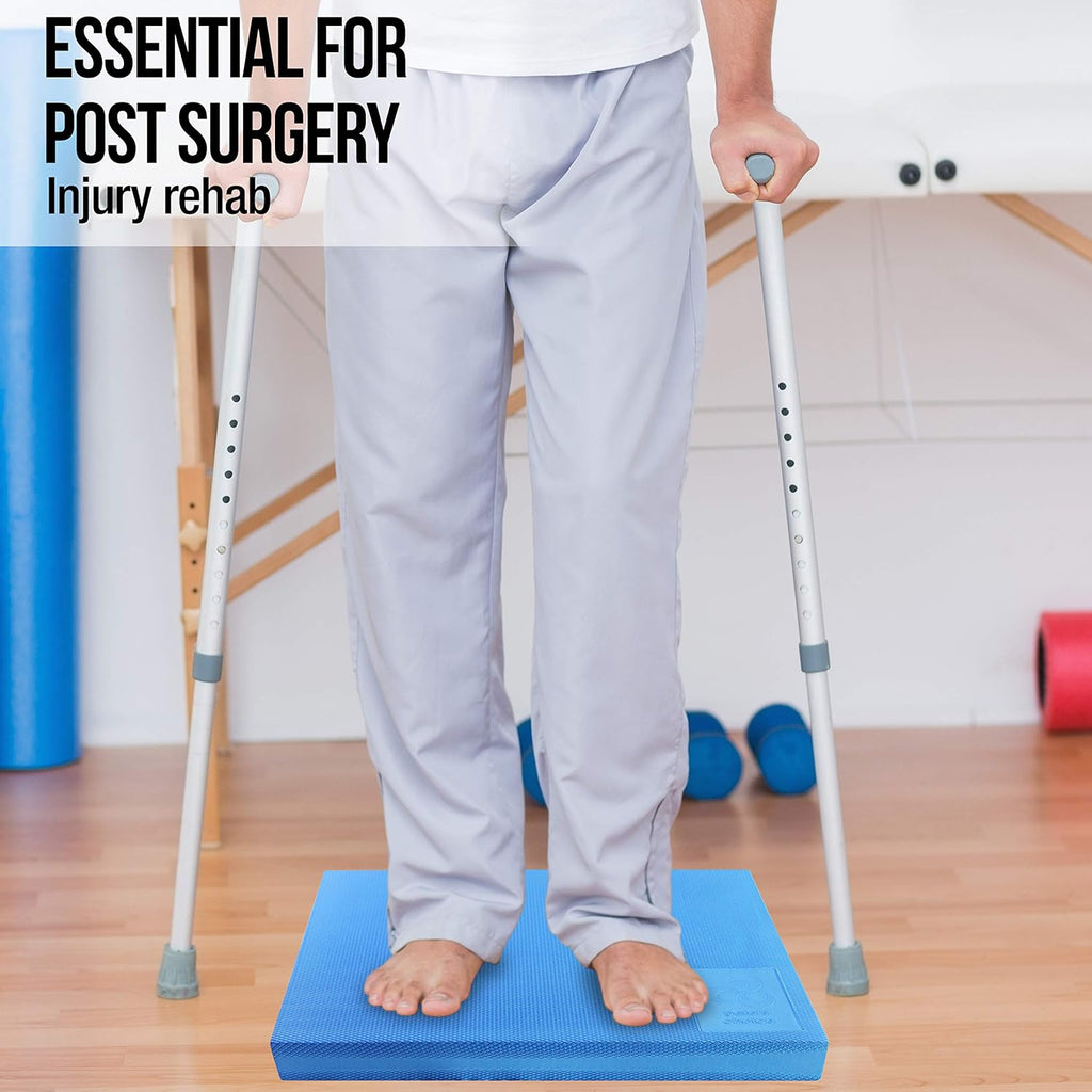 Pete's Choice Foam Balance Pad - XL & L Sizes with Free Stretching Strap & Guide | Ideal for Physical Therapy & Rehab