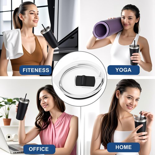 2Pack Compatible with MiiR Lid,Replacement Tumbler Lid Compatible with MiiR 12oz/16oz/20oz/24oz Stainless Steel Tumbler,Leak-Proof,BPA-Free.(Not a Magnetic Lid)