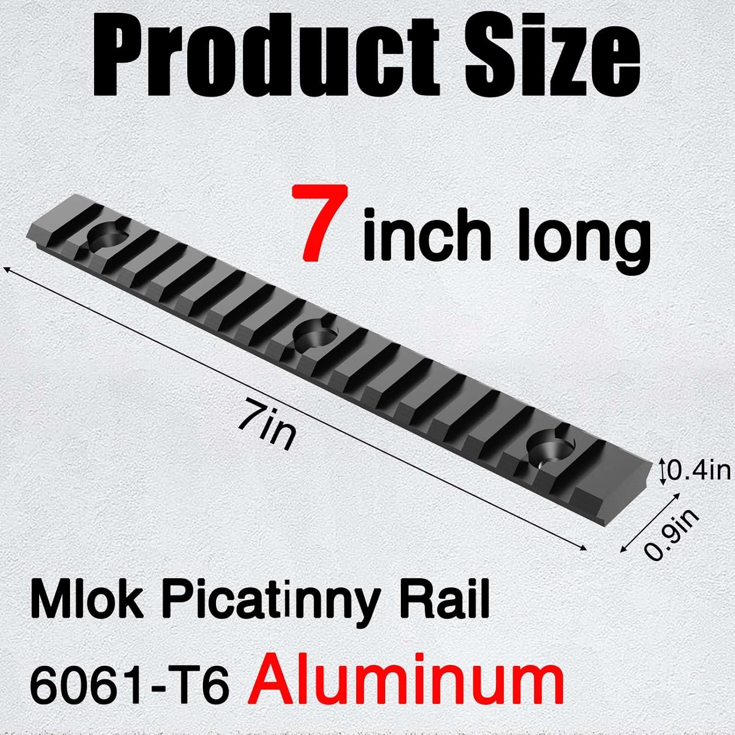 Skiennix Aluminum Picatinny Rail Accessories - Sturdy Mlok Guide Rail, 7/10/14 Inch, Easy Install with T-Nuts & Screws