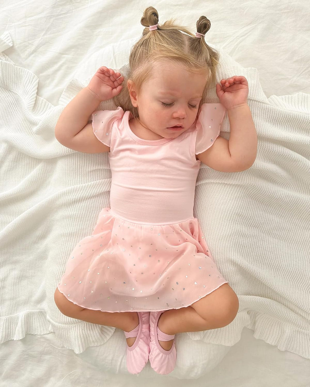 Stelle Ballet Leotards - Girls' Dance Outfit with Ruffle Sleeves | Toddler Pink Dress