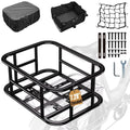 Amoowis Rear Bike Basket Large Capacity - 210LBS Heavy-Duty Cargo Basket, All-Weather E-Bike & Scooter Accessories with Cover, Perfect for Grocery Hauls, Pet Transport & Commuting