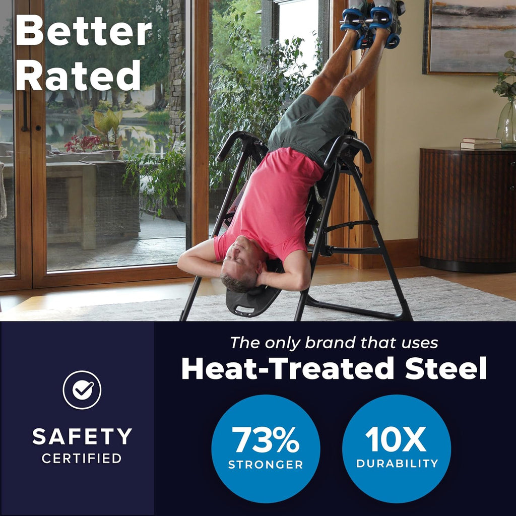 Teeter EP-560 Inversion Table - Back Pain Relief with Accessories | FDA-Registered, UL Certified, 300 lb Capacity