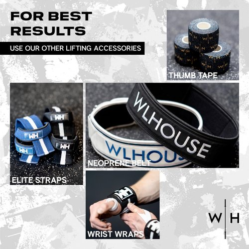 Weightlifting House Lifting Wrist Straps - Hand Wraps for Olympic Lifting, Snatch, Pulls, and Deadlift Straps - Grip Strength Trainer, Weight lifting, Wrist Wraps, Exercise Bands