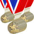 Quelay 30 Pcs Gold Award Medals - 2'' Winner Medals with Neck Ribbons for Tournaments & Competitions