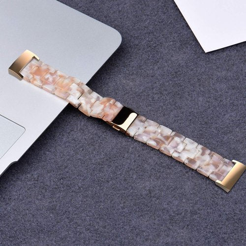 Wongeto Resin Bands Compatible for Fitbit Charge 3 / Charge 4/ Charge 3 SE Band，Replacement Wrist Accessory Rose Gold Buckle Fitness Bands Straps Bracelet Wristbands Women Men (Pink)