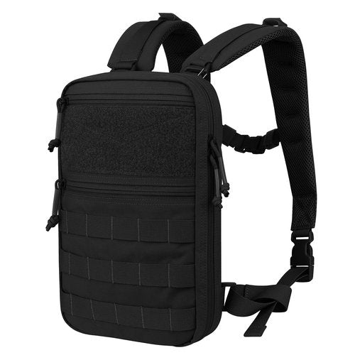 PETAC GEAR Tactical Hydration Pack for 1.5L - Lightweight Water Reservoir Heavy Duty Molle Backpack for Hiking, Cycling, Running, Hunting（BK）