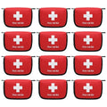 Faylapa 12Pcs Mini Empty First Aid Bag, 5.5x3.5x1.5 inches Travel Pouch Bag for Travel, Car, Home, Office, Camping, Outdoor (Bag Only)