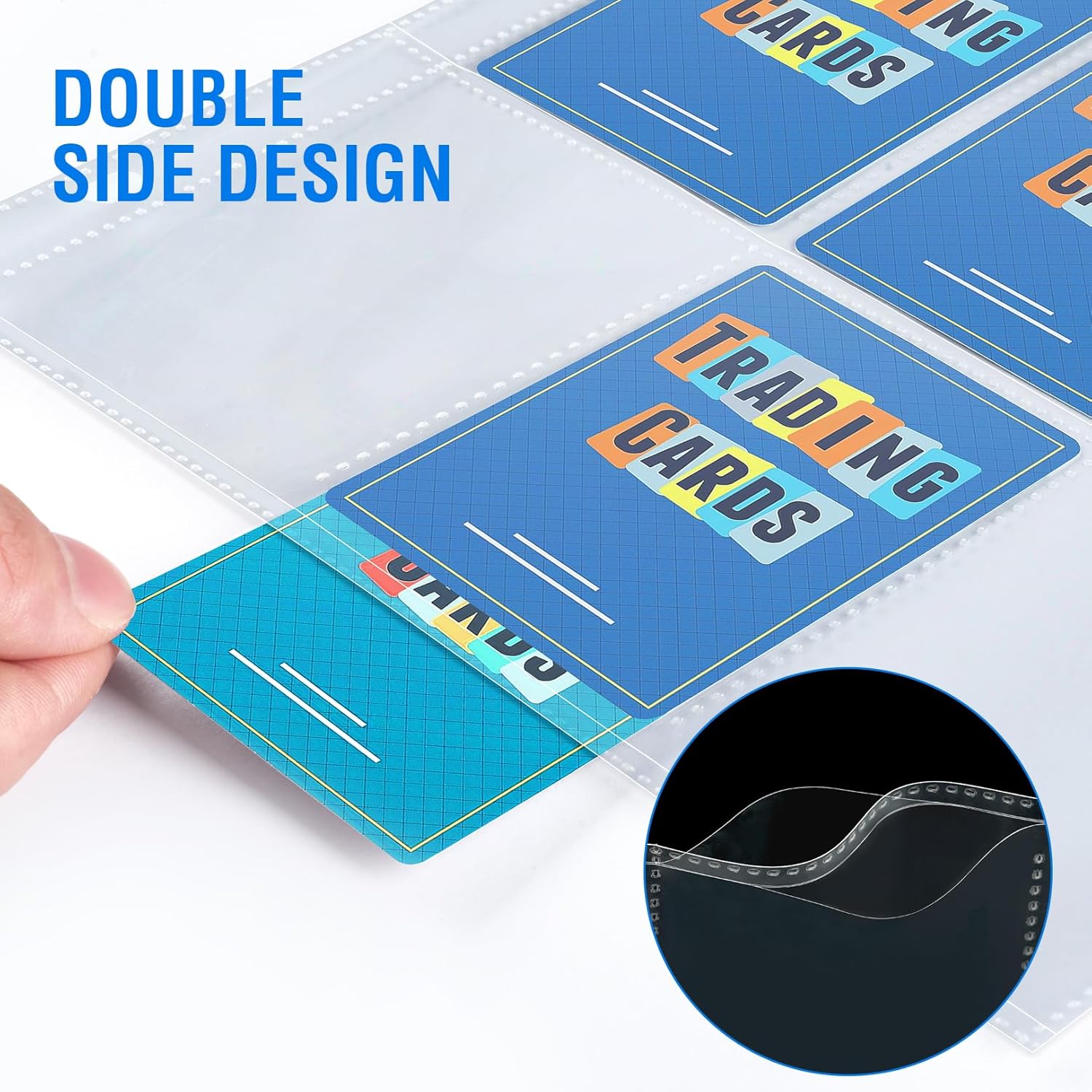Sooez 9 Pocket Page Protectors - Double-Sided Trading Card Sleeves for 3 Ring Binders | 36 Pack