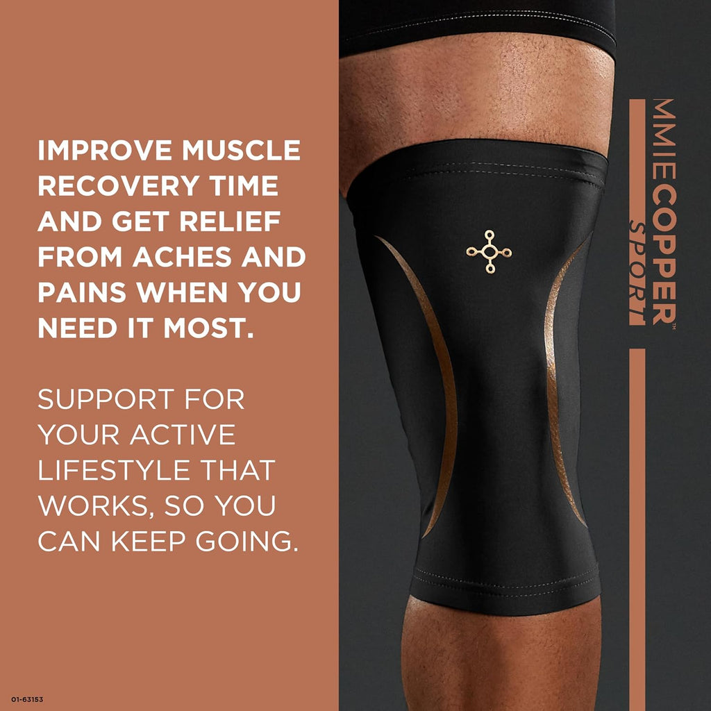Tommie Copper Knee Compression Sleeve - 15-20 mmHg Support | 4D Stretch, Non-Slip Fit, Anti-Odor Fabric