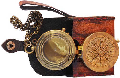 Pocket Compass for Hiking, Survival Instrument Antique “So You Can Always Find Your Way Back Home” Engraved Camping Pocket Nautical Vintage Navigation Outdoor by MAI