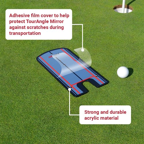 TourAngle | Putting Mirror for Proper Ball Alignment | Square Up Your Putter Face & Aim Correctly | Lower Scores with Instant Feedback | Right & Left Handers