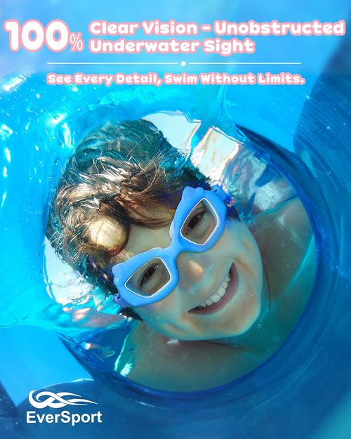 EverSport Kids Swim Goggles - Anti-Fog, Leakproof, UV Protection | 2-Pack for Ages 3-14, Boys & Girls