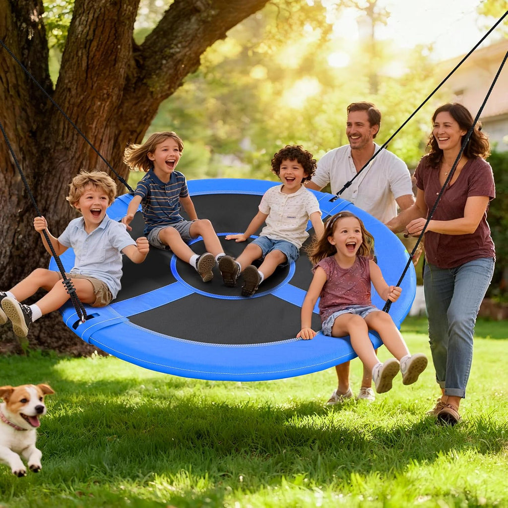 Trekassy 60" Large Saucer Tree Swing - Waterproof 900D Oxford Fabric with 2 Hanging Straps