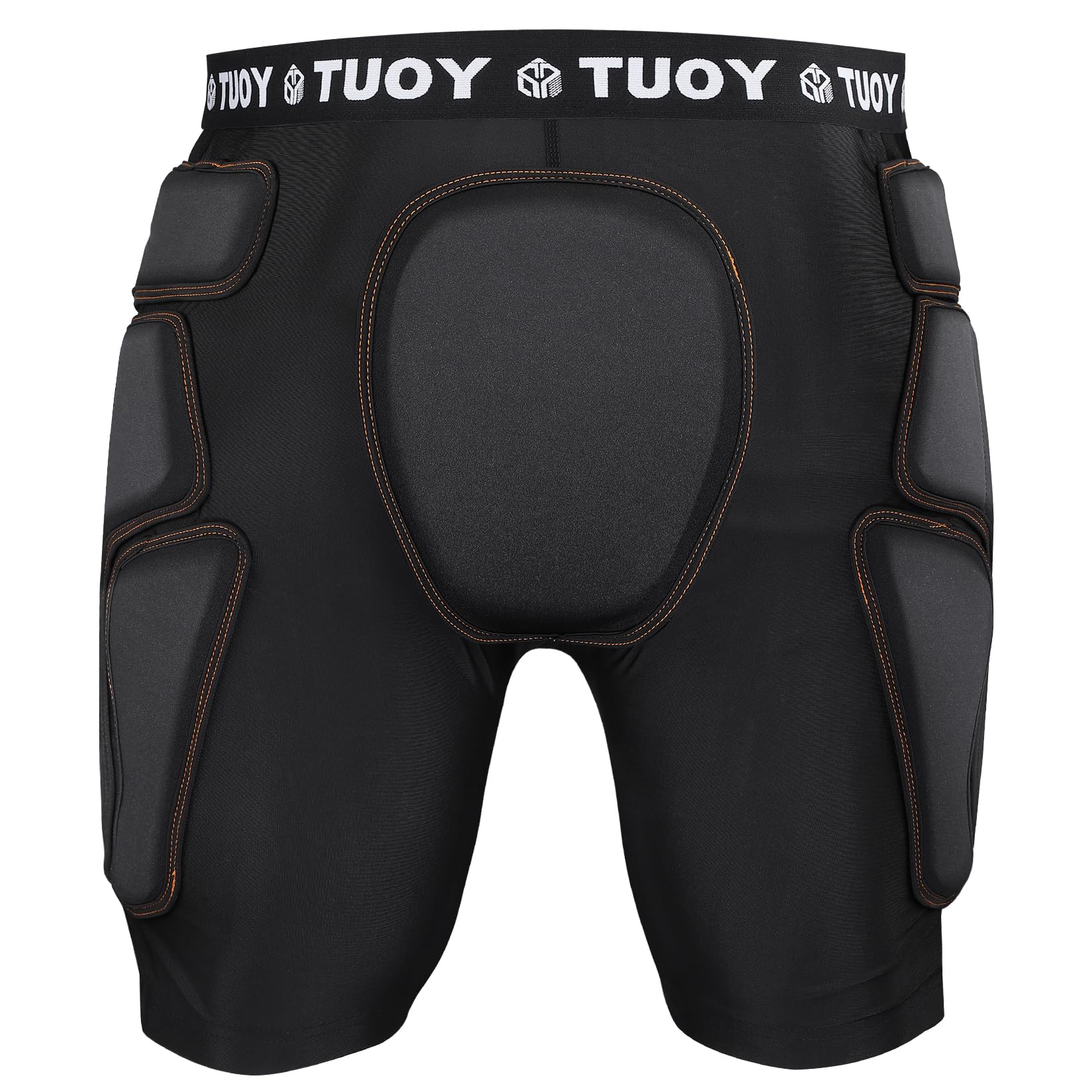 TUOY Protective Padded Shorts for Snowboard,Skate and Ski,3D Protection for Hip,Butt and Tailbone Black