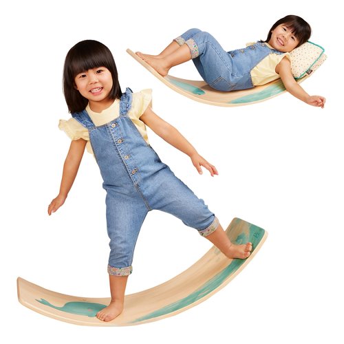 B. toys – Teeter Toddler – Kids Wobble Balance Board & Chair – Furniture For Toddlers – Montessori – Inspired Design – Detachable Pillow – 3+ Years