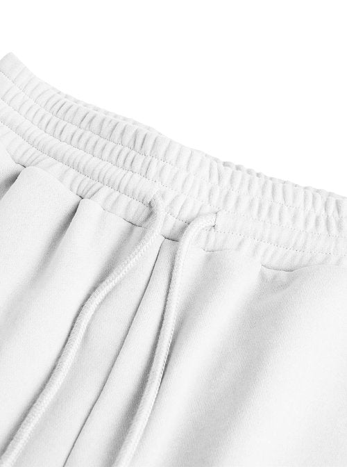Ecolala Girls Wide Straight Leg Loose Sweatpants Elastic Waist Drawstring Jogger Pants White 11-12Y