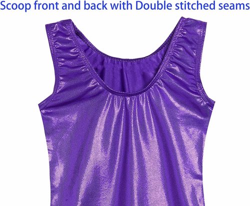 Domusgo Gymnastics Leotards - Sparkly One-Piece Tumbling Outfits for Girls
