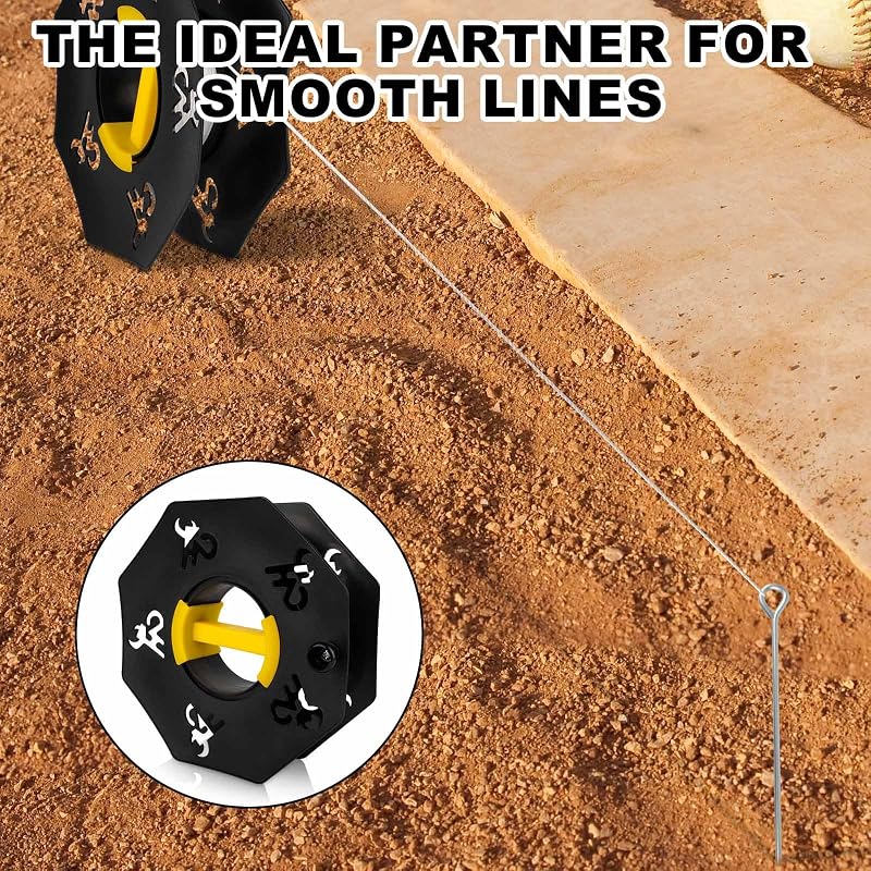 Sports String Winder Kit 500' Nylon Line for Courts & Fields - Black Basic