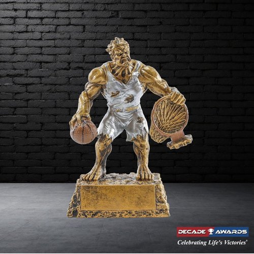 Decade Awards Monster Basketball Trophy - Celebrate Court Conquest with Custom Engraving | 6.75 or 9.5 Inch Tall