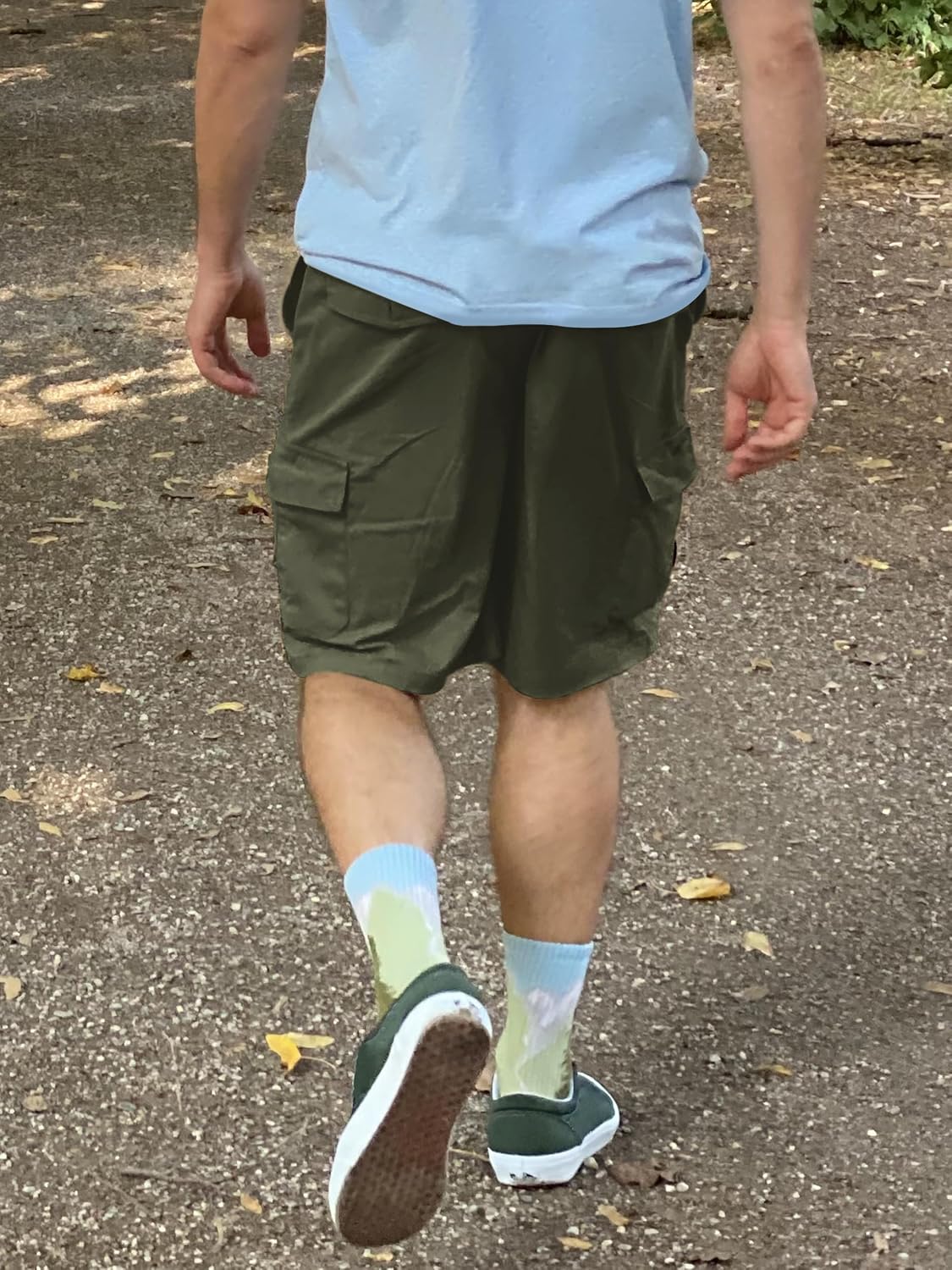 TACVASEN Men's Cargo Shorts - Comfortable Twill Cotton with 6 Pockets | Elastic Waist Design