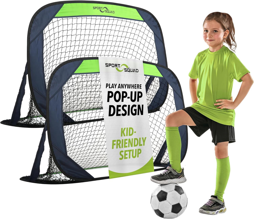 Sport Squad Portable Soccer Goal Set - Easy Setup for Backyard Play | Adjustable Size