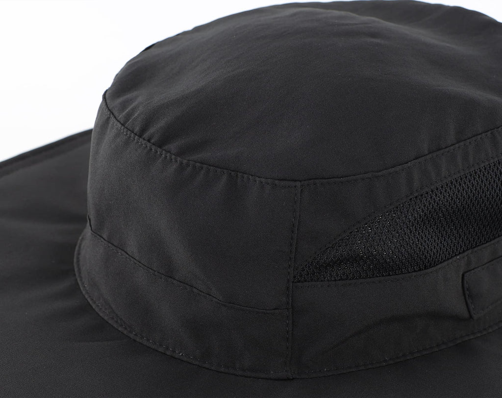 Connectyle UPF 50+ Sun Protection Hat for Women Ladies Sun Hat Quick Dry Summer Beach Hats Foldable Outdoor Safari Hats Black