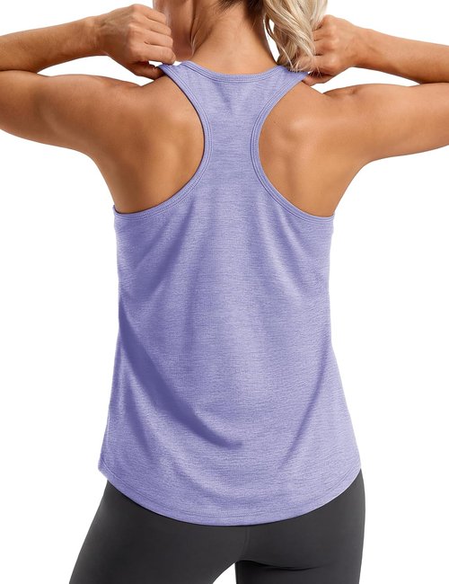 MAGCOMSEN Women's Athletic Tank Top - Sleeveless Racerback Design for Yoga & Gym Workouts | Comfortable Fit