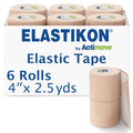 ELASTIKON by Actimove Elastic Athletic Tape - Provides Support for Sprains, Strains, Muscle Injuries - for Sport and Veterinary Applications - 4 in x 2.5 yd, 6 Rolls