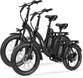 Skiennix 1200W Peak Folding Electric Bike - 28MPH, 55-Mile Range, 10.4Ah Battery, 20"x3" Fat Tires
