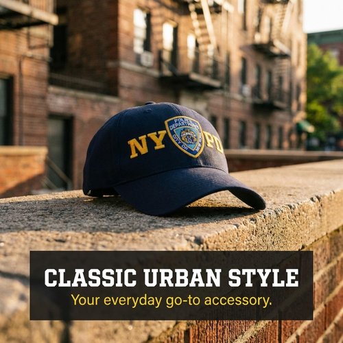 Artisan Owl NY Police Department-Inspired Baseball Cap, Blue