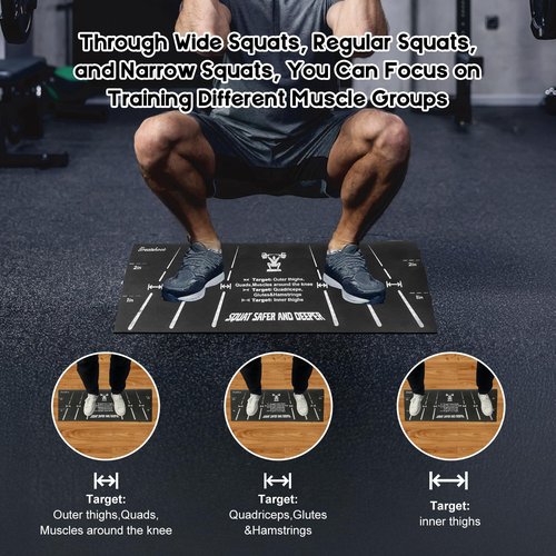 Greatshoot Squat Wedge Block, Professional One-Piece Heel Elevated Slant Board for All-Position Squats, Knees Over Toes, Weightlifting, Calf Stretches ect.. Home and Gym Equipment.