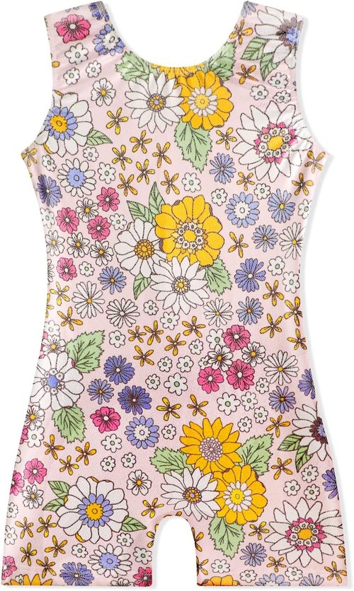 EQSJIU Gymnastics Leotards for Girls - Sparkly Unicorn Rainbow Biketard | Sizes 1-10 Years