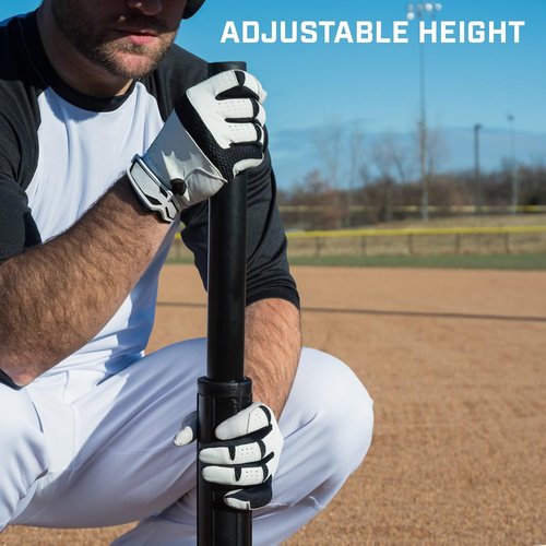 Champro Heavy Duty Batting Tee - Adjustable Height for All Ages | Baseball & Softball Training - Black