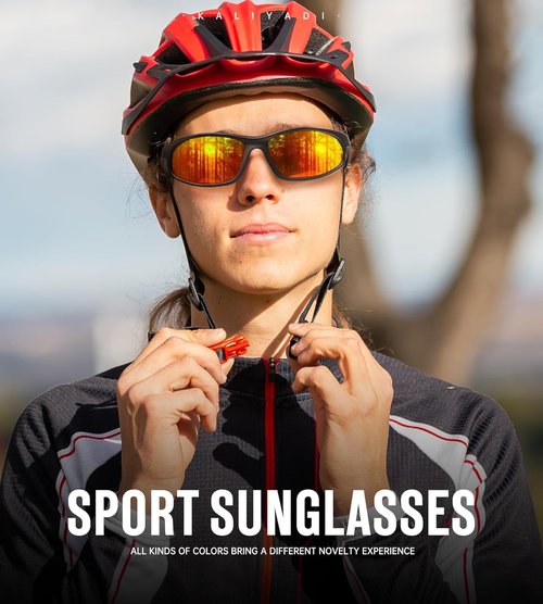 KALIYADI Polarized Men's Sunglasses - UV Protection Sport Glasses for Running, Cycling & Fishing