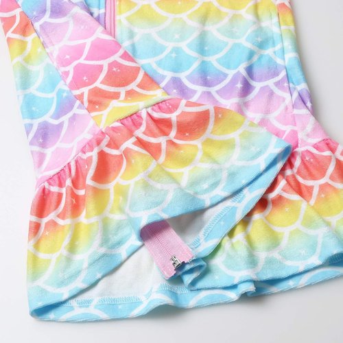 CHILDRENSTAR Girls Swim Cover-Up - Hooded Terry Zip-Up Beach Robe for Comfort & Style