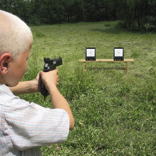 EZYoutdoor Portable Airsoft Target Trap - Foldable Shooting Net with Mesh Catcher & Replaceable Targets
