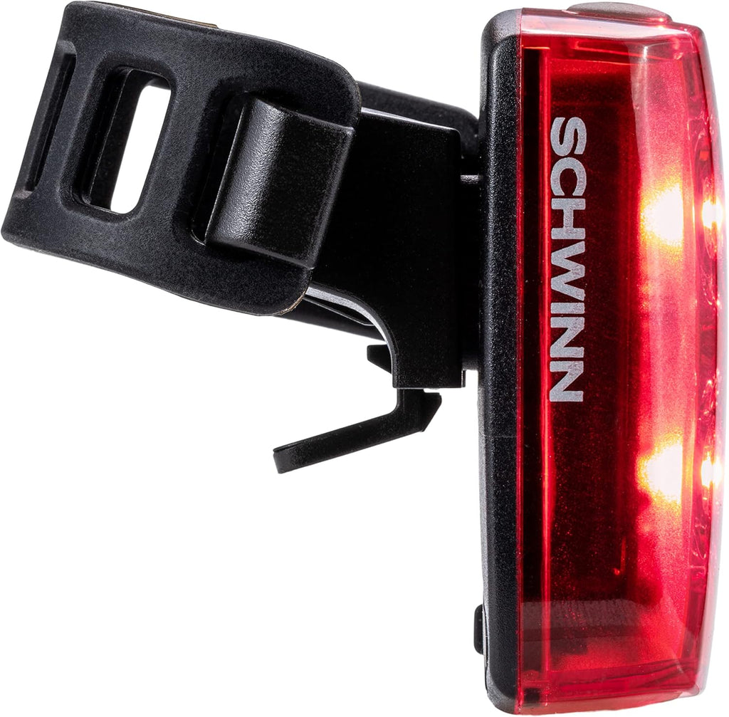Schwinn USB Rechargeable Taillight - 25-80 Lumen Daytime Running Light with Multiple Modes | Easy Install