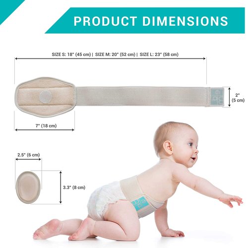 Everyday Medical Umbilical Hernia Belt for Babies, Tummy Wrap, Naval Button Binder, Newborns, Infant Abdominal Truss Support, Abdominal Belly Band with Compression Pad - Medium