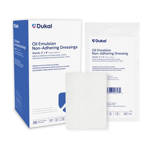 Dukal 224 Oil Emulsion Dressing, 5" x 9", Pack of 12