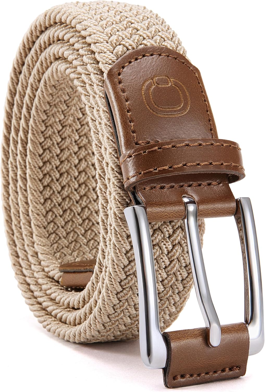 CHAOREN Men's Stretch Golf Belt - 1 3/8" Elastic Braided Design for Casual Summer Wear