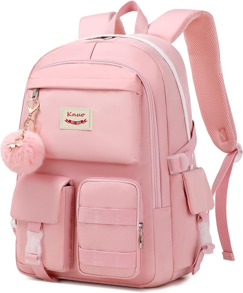 Skiennix Girls Laptop Backpack - Cute Anti-Theft Daypack for School | 15.6 Inch - Pink