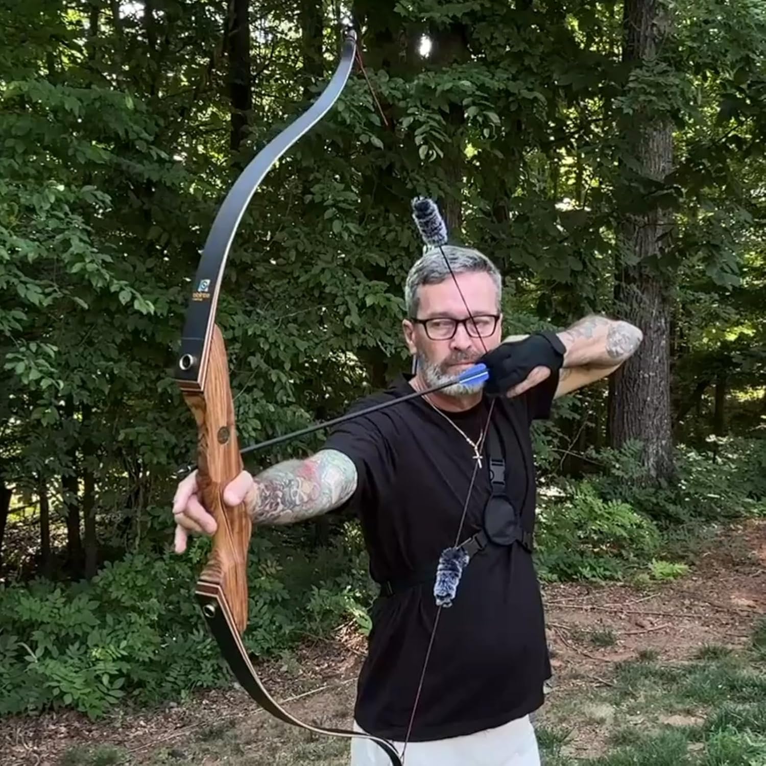 Sanlida Eagle X9 Recurve Bow Set - 58" Takedown Bow for Adults | 25-60 Lbs, Ideal for Outdoor Practice
