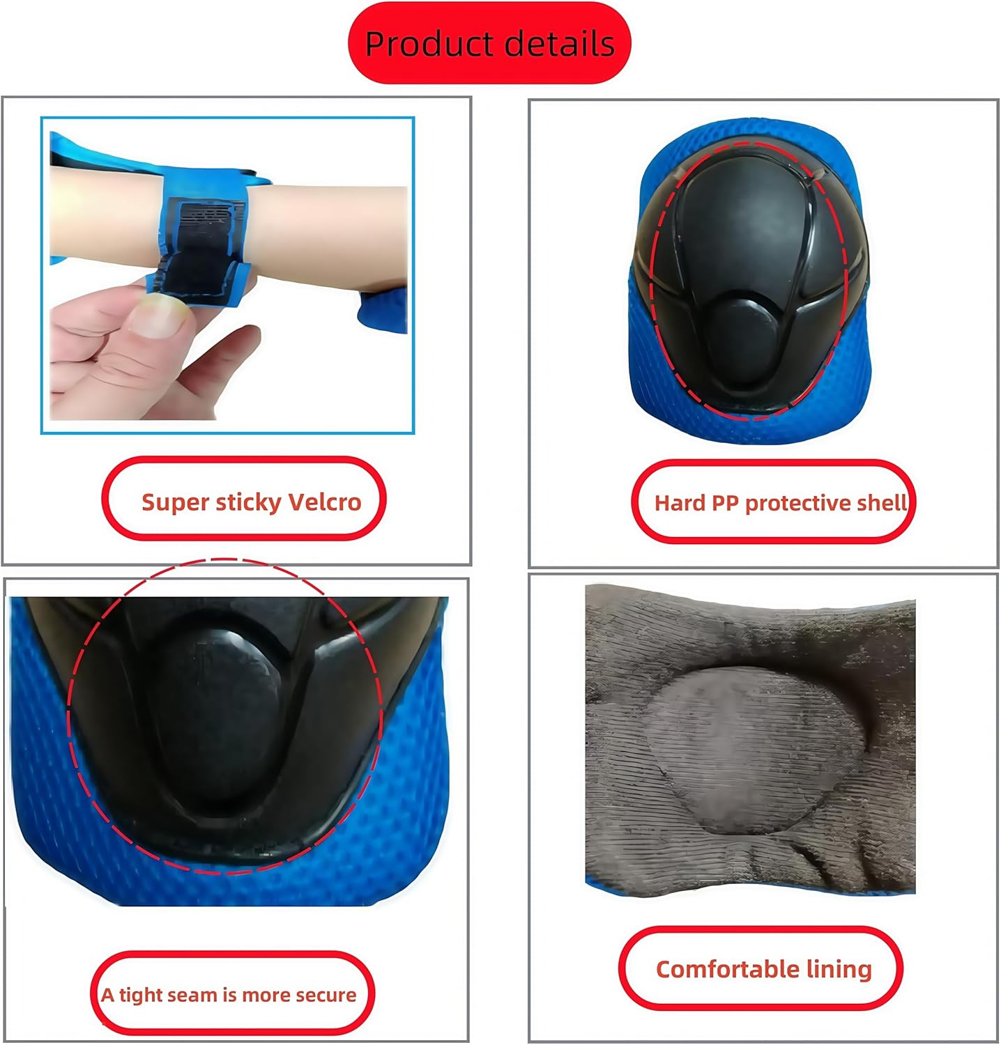 SHENMOREN Kids Protective Gear Set - Knee Pads, Elbow Pads & Wrist Guards for Ages 3-10 | Ideal for Skating, Cycling & Rollerblading